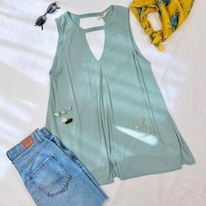 by together | size m | sage green sleeveless tank